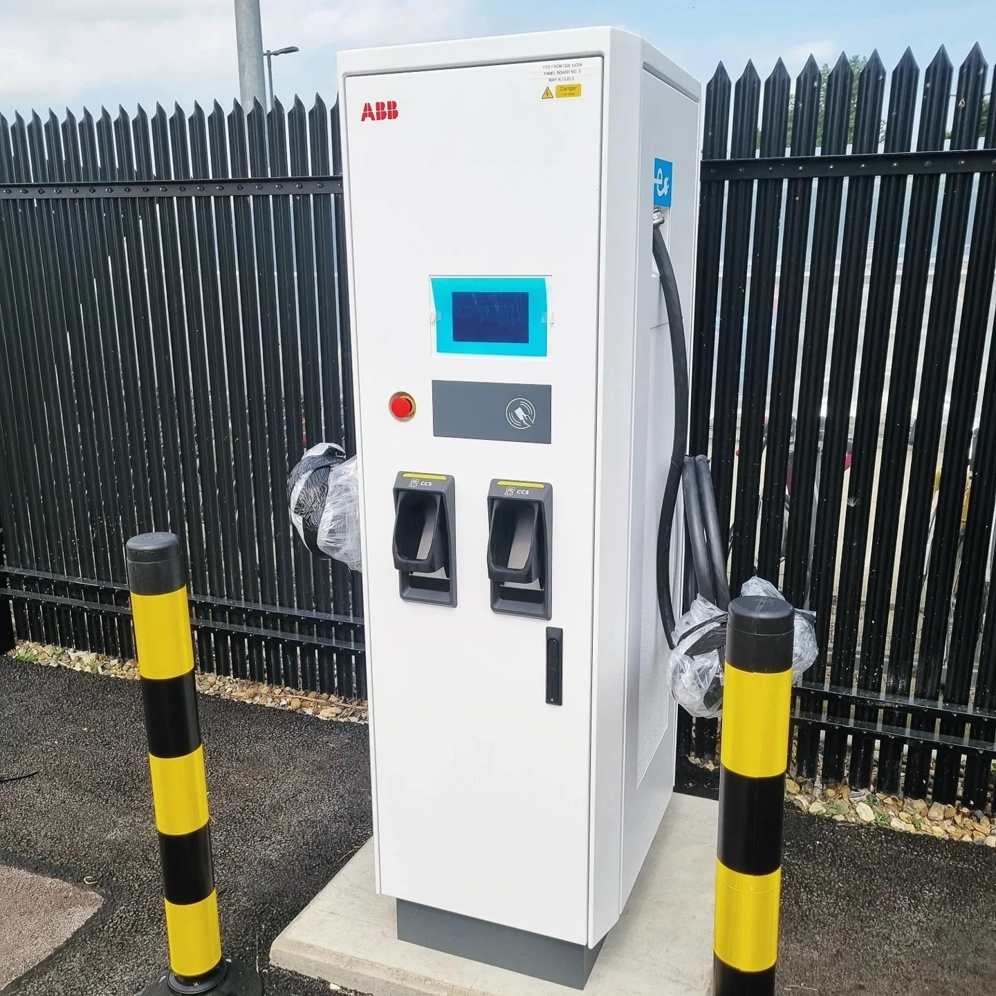 ABB electric vehicle charger installation.